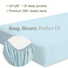 image:imageBella Coterie  Luxury Bamboo Viscose Crib Sheet  Organically Grown  Cooling for Better Sleep  Ultra Soft  Hypoallergenic  Deep Pocket Fitted Sheet for Crib amp Toddler Mattress WhiteCoastal Blue