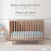 image:imageBella Coterie  Luxury Bamboo Viscose Crib Sheet  Organically Grown  Cooling for Better Sleep  Ultra Soft  Hypoallergenic  Deep Pocket Fitted Sheet for Crib amp Toddler Mattress WhiteCoastal Blue