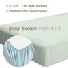 image:imageBella Coterie  Luxury Bamboo Viscose Crib Sheet  Organically Grown  Cooling for Better Sleep  Ultra Soft  Hypoallergenic  Deep Pocket Fitted Sheet for Crib amp Toddler Mattress WhiteSea Glass