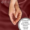 image:imageBella Coterie  Luxury Bamboo Viscose Queen Size Fitted Sheet Only  Organically Grown  Cooling For Hot Sleepers  Ultra Soft  18 Deep Pocket  With Corner Straps IvoryMerlot