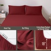 image:imageBella Coterie  Luxury Bamboo Viscose Queen Size Fitted Sheet Only  Organically Grown  Cooling For Hot Sleepers  Ultra Soft  18 Deep Pocket  With Corner Straps IvoryMerlot