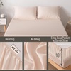 image:imageBella Coterie  Luxury Bamboo Viscose Queen Size Fitted Sheet Only  Organically Grown  Cooling For Hot Sleepers  Ultra Soft  18 Deep Pocket  With Corner Straps IvoryChampagne