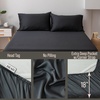 image:imageBella Coterie  Luxury Bamboo Viscose Queen Size Fitted Sheet Only  Organically Grown  Cooling For Hot Sleepers  Ultra Soft  18 Deep Pocket  With Corner Straps IvoryBlack