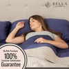image:imageBella Coterie  Luxury Bamboo Viscose Queen Size Fitted Sheet Only  Organically Grown  Cooling For Hot Sleepers  Ultra Soft  18 Deep Pocket  With Corner Straps IvoryTwilight Blue