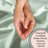 image:imageBella Coterie  Luxury Bamboo Viscose Queen Size Fitted Sheet Only  Organically Grown  Cooling For Hot Sleepers  Ultra Soft  18 Deep Pocket  With Corner Straps IvorySea Glass