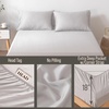 image:imageBella Coterie  Luxury Bamboo Viscose Queen Size Fitted Sheet Only  Organically Grown  Cooling For Hot Sleepers  Ultra Soft  18 Deep Pocket  With Corner Straps IvoryGrey Mist