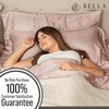 image:imageBella Coterie  Luxury Bamboo Viscose Queen Size Fitted Sheet Only  Organically Grown  Cooling For Hot Sleepers  Ultra Soft  18 Deep Pocket  With Corner Straps IvoryDusty Rose