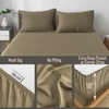 image:imageBella Coterie  Luxury Bamboo Viscose Queen Size Fitted Sheet Only  Organically Grown  Cooling For Hot Sleepers  Ultra Soft  18 Deep Pocket  With Corner Straps IvoryOlive