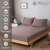 image:imageBella Coterie  Luxury Bamboo Viscose Queen Size Fitted Sheet Only  Organically Grown  Cooling For Hot Sleepers  Ultra Soft  18 Deep Pocket  With Corner Straps IvoryMocha