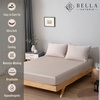image:imageBella Coterie  Luxury Bamboo Viscose Queen Size Fitted Sheet Only  Organically Grown  Cooling For Hot Sleepers  Ultra Soft  18 Deep Pocket  With Corner Straps IvoryDune