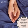 image:imageBella Coterie  Luxury Bamboo Viscose Queen Size Fitted Sheet Only  Organically Grown  Cooling For Hot Sleepers  Ultra Soft  18 Deep Pocket  With Corner Straps IvoryTwilight Blue