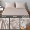 image:imageBella Coterie  Luxury Bamboo Viscose Queen Size Fitted Sheet Only  Organically Grown  Cooling For Hot Sleepers  Ultra Soft  18 Deep Pocket  With Corner Straps IvoryDune
