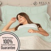image:imageBella Coterie  Luxury Bamboo Viscose Queen Size Fitted Sheet Only  Organically Grown  Cooling For Hot Sleepers  Ultra Soft  18 Deep Pocket  With Corner Straps IvorySea Glass