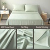 image:imageBella Coterie  Luxury Bamboo Viscose Queen Size Flat Sheet Only  1 Piece  Organically Grown  Cooling for Hot Sleepers  Ultra Soft  Oversized Sea GlassSea Glass