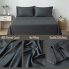 image:imageBella Coterie  Luxury Bamboo Viscose Queen Size Flat Sheet Only  1 Piece  Organically Grown  Cooling for Hot Sleepers  Ultra Soft  Oversized Sea GlassCharcoal Grey