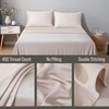 image:imageBella Coterie  Luxury Bamboo Viscose Queen Size Flat Sheet Only  1 Piece  Organically Grown  Cooling for Hot Sleepers  Ultra Soft  Oversized Sea GlassDune