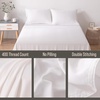 image:imageBella Coterie  Luxury Bamboo Viscose Queen Size Flat Sheet Only  1 Piece  Organically Grown  Cooling for Hot Sleepers  Ultra Soft  Oversized Sea GlassWhite