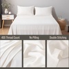 image:imageBella Coterie  Luxury Bamboo Viscose Queen Size Flat Sheet Only  1 Piece  Organically Grown  Cooling for Hot Sleepers  Ultra Soft  Oversized Sea GlassIvory