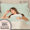 image:imageBella Coterie  Luxury Bamboo Viscose Queen Size Flat Sheet Only  1 Piece  Organically Grown  Cooling for Hot Sleepers  Ultra Soft  Oversized Sea GlassSea Glass