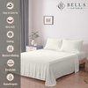 image:imageBella Coterie  Luxury Bamboo Viscose Queen Size Flat Sheet Only  1 Piece  Organically Grown  Cooling for Hot Sleepers  Ultra Soft  Oversized Sea GlassIvory