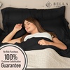 image:imageBella Coterie  Luxury Bamboo Viscose Queen Size Flat Sheet Only  1 Piece  Organically Grown  Cooling for Hot Sleepers  Ultra Soft  Oversized Sea GlassBlack