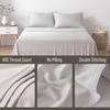 image:imageBella Coterie  Luxury Bamboo Viscose Queen Size Flat Sheet Only  1 Piece  Organically Grown  Cooling for Hot Sleepers  Ultra Soft  Oversized Sea GlassGrey Mist