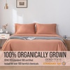 image:imageBella Coterie  Luxury Bamboo Viscose Standard Size Pillowcase Set  Organically Grown  Cooling For Hot Sleepers  Ultra Soft  Hypoallergenic  2 Pillowcases WhiteTerracotta