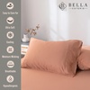 image:imageBella Coterie  Luxury Bamboo Viscose Standard Size Pillowcase Set  Organically Grown  Cooling For Hot Sleepers  Ultra Soft  Hypoallergenic  2 Pillowcases WhiteTerracotta