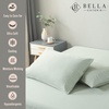 image:imageBella Coterie  Luxury Bamboo Viscose Standard Size Pillowcase Set  Organically Grown  Cooling For Hot Sleepers  Ultra Soft  Hypoallergenic  2 Pillowcases WhiteSea Glass