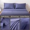 image:imageBella Coterie  Luxury Bamboo Viscose Standard Size Pillowcase Set  Organically Grown  Cooling For Hot Sleepers  Ultra Soft  Hypoallergenic  2 Pillowcases WhiteTwilight Blue
