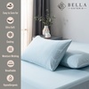 image:imageBella Coterie  Luxury Bamboo Viscose Standard Size Pillowcase Set  Organically Grown  Cooling For Hot Sleepers  Ultra Soft  Hypoallergenic  2 Pillowcases WhiteCoastal Blue