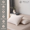 image:imageBella Coterie  Luxury Bamboo Viscose Standard Size Pillowcase Set  Organically Grown  Cooling For Hot Sleepers  Ultra Soft  Hypoallergenic  2 Pillowcases WhiteDune