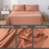 image:imageBella Coterie  Luxury Bamboo Viscose Standard Size Pillowcase Set  Organically Grown  Cooling For Hot Sleepers  Ultra Soft  Hypoallergenic  2 Pillowcases WhiteTerracotta