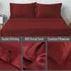 image:imageBella Coterie  Luxury Bamboo Viscose Standard Size Pillowcase Set  Organically Grown  Cooling For Hot Sleepers  Ultra Soft  Hypoallergenic  2 Pillowcases WhiteMerlot
