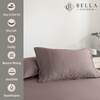 image:imageBella Coterie  Luxury Bamboo Viscose Standard Size Pillowcase Set  Organically Grown  Cooling For Hot Sleepers  Ultra Soft  Hypoallergenic  2 Pillowcases WhiteMocha
