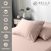 image:imageBella Coterie  Luxury Bamboo Viscose Standard Size Pillowcase Set  Organically Grown  Cooling For Hot Sleepers  Ultra Soft  Hypoallergenic  2 Pillowcases WhiteDusty Rose