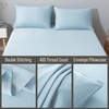 image:imageBella Coterie  Luxury Bamboo Viscose Standard Size Pillowcase Set  Organically Grown  Cooling For Hot Sleepers  Ultra Soft  Hypoallergenic  2 Pillowcases WhiteCoastal Blue