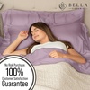 image:imageBella Coterie  Luxury Bamboo Viscose Standard Size Pillowcase Set  Organically Grown  Cooling For Hot Sleepers  Ultra Soft  Hypoallergenic  2 Pillowcases WhiteLilac