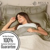 image:imageBella Coterie  Luxury Bamboo Viscose Standard Size Pillowcase Set  Organically Grown  Cooling For Hot Sleepers  Ultra Soft  Hypoallergenic  2 Pillowcases WhiteOilve