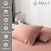 image:imageBella Coterie  Luxury Bamboo Viscose Standard Size Pillowcase Set  Organically Grown  Cooling For Hot Sleepers  Ultra Soft  Hypoallergenic  2 Pillowcases WhiteRaisin