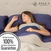 image:imageBella Coterie  Luxury Bamboo Viscose Standard Size Pillowcase Set  Organically Grown  Cooling For Hot Sleepers  Ultra Soft  Hypoallergenic  2 Pillowcases WhiteTwilight Blue