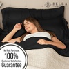 image:imageBella Coterie  Luxury Bamboo Viscose Standard Size Pillowcase Set  Organically Grown  Cooling For Hot Sleepers  Ultra Soft  Hypoallergenic  2 Pillowcases WhiteBlack