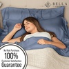 image:imageBella Coterie  Luxury Bamboo Viscose Standard Size Pillowcase Set  Organically Grown  Cooling For Hot Sleepers  Ultra Soft  Hypoallergenic  2 Pillowcases WhiteSlate Blue