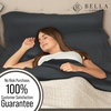 image:imageBella Coterie  Luxury Bamboo Viscose Standard Size Pillowcase Set  Organically Grown  Cooling For Hot Sleepers  Ultra Soft  Hypoallergenic  2 Pillowcases WhiteCharcoal Grey