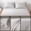 image:imageBella Coterie  Luxury Bamboo Viscose Standard Size Pillowcase Set  Organically Grown  Cooling For Hot Sleepers  Ultra Soft  Hypoallergenic  2 Pillowcases WhiteGrey Mist