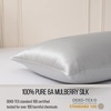 image:imageBella Coterie  Luxury Silk Pillowcase for Hair and Skin  King Size  30 Momme  100 Pure 6A Mulberry Silk  Super Soft  Perfectly Plush  Zipper Closure WhiteSilver