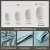 image:imageBella Coterie  Luxury Silk Pillowcase for Hair and Skin  King Size  30 Momme  100 Pure 6A Mulberry Silk  Super Soft  Perfectly Plush  Zipper Closure WhiteSlate Blue