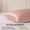 image:imageBella Coterie  Luxury Silk Pillowcase for Hair and Skin  King Size  30 Momme  100 Pure 6A Mulberry Silk  Super Soft  Perfectly Plush  Zipper Closure WhiteDusty Rose