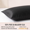 image:imageBella Coterie  Luxury Silk Pillowcase for Hair and Skin  King Size  30 Momme  100 Pure 6A Mulberry Silk  Super Soft  Perfectly Plush  Zipper Closure WhiteJet Black
