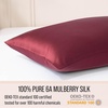 image:imageBella Coterie  Luxury Silk Pillowcase for Hair and Skin  King Size  30 Momme  100 Pure 6A Mulberry Silk  Super Soft  Perfectly Plush  Zipper Closure WhiteMerlot